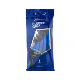 خود تراش 5 عددیر مدل رابر گریپ بلو | سیلور