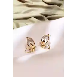 گوشواره زنانه پری سفید پروانه سنگ زیرکن کوچک cosita