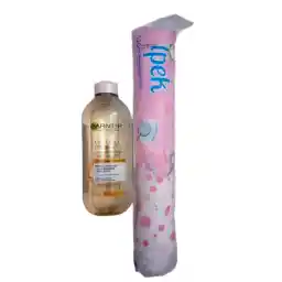 پد آرایش پاکن 120 عددی ایپک و محلول 2 فاز آرایش پاک کن صورت | گارنیر پد آرایش پاکن 120 عددی ایپک و محلول 2 فاز آرایش پاک کن صورت | گارنیر