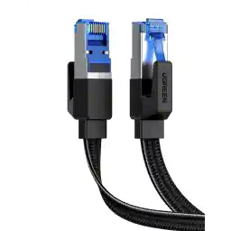 UGREEN Ethernet Cable 1M Cat 8 Internet Network Cable Flat Braided Shielded 40Gbps 2000MHz RJ45 Cord Compatible with Router Modem Xbox Gaming Switch PS5 PS4 PC TV Mac Laptop