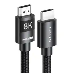 UGREEN HDMI Cable 2M 8K HDMI 2.1 Ultra HD High-Speed 48Gbps 8K@60Hz Braided Cord eARC Dynamic HDR Dolby Vision Compatible with MacBook Pro PS5 Switch TV Xbox Roku UHD TV Blu-ray Projector