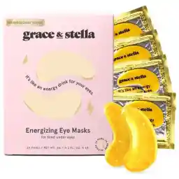 grace & stella Award Winning Under Eye Mask - Stocking Stuffers for Women - Gifts for Teenage Girls - Gel Eye Patches for Dark Circles, Puffy Eyes, Undereye Bags - Vegan - Self Care (24 Pairs, Gold)