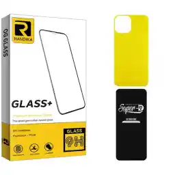 محافظ صفحه نمایش راندیکا مدل Randika Super-D مناسب برای گوشی موبایل اپل iPhone 13 pro max به همراه محافظ پشت گوشی