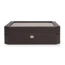 Wolf Designs Windsor 15 Piece Watch Box by Brown/Orange, Modern