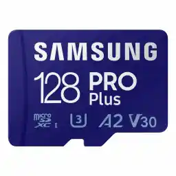 Samsung PRO Plus microSD Memory Card + Adapter, 128GB microSDXC, Up to 180 MB/s, Full HD & 4K UHD, UHS I, C10, U3, V30, A2, for Android Smartphones, Tablets, GoPRO, and DJI Drone (MB MD128SA/AM)