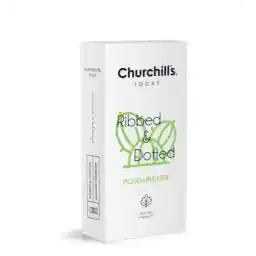 کاندوم خاردار و شیاردار ضخامت نرمال 12 عددی اسانس وانیل | چرچیلز