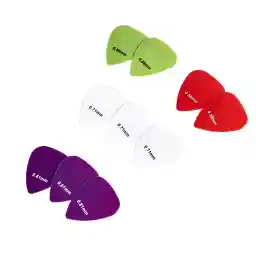 Amazon Basics Guitar Picks, Solid Colors, Nylon, 10-Pack