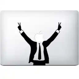 برچسب تزئینی ونسونی مدل Apple Victory مناسب برای مک بوک