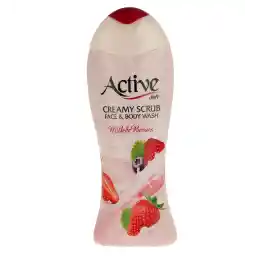 شامپو بدن و صورت کرمی با رایحه شیر و توت جنگلی 400گرم | اکتیو
