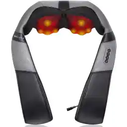 Medcursor Neck and Shoulder Massager with Heat, 3D Shiatsu Deep Tissue Kneading Massage Pillow for Back, Leg, Body Muscle Pain Relief, Home, Office, and Car Use