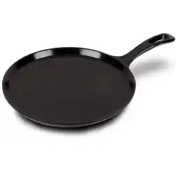 Nuwave Cast Iron 10.6” Griddle Pan, Porcelain Enamel Coating, Non-Stick & Easy-to-Clean, Safe for Oven, Stovetop, BBQ, Fire & Smoker, Induction-Ready, Resistant to Stains & Scratches