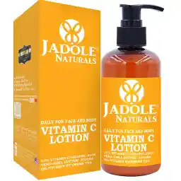 Jadole Naturals Vitamin C Face & Body Lotion 237ml | Intense Hydration, Enhances Skin Tone & Texture, Reduces Dark Spots & Wrinkles, Promotes Neck Firming | Nourishing Skincare for Radiant