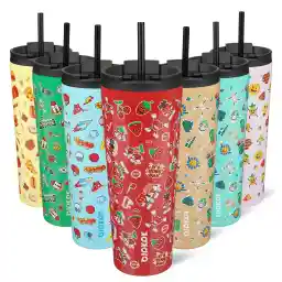 BJPKPK 26oz Tumbler With lid And Straw Stainless Steel Travel Coffee Mug Insulated Tumblers Cups,Passionate Red