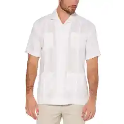 Cubavera Men's Short-Sleeve 100% Linen Guayabera Shirt