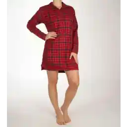 TOM TAILOR Flanell - Dames Nachthemd - Rood - Maat M