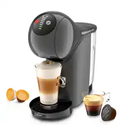 قهوه ساز اتوماتیک Krups NESCAFÉ Dolce Gusto Genio S Anthracite KP243B برای کپسول، 15 بار، نوشیدنی های سرد و گرم، مخزن آب قابل جابجایی 0.8 لیتری، حالت Eco