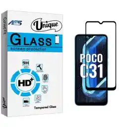 محافظ صفحه نمایش شیشه ای ای اف اس مدل Unique Glass مناسب برای گوشی موبایل شیائومی Poco C31