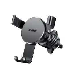 UGREEN Car Phone Holder Car Mount, [360° Rotation for Air Vent], One-hand Auto Lock, Metal Hook Black Mobile Holder, Fit for iPhone Air/17/16/15/14, Samsung S25/24/23, 5.8-7.2" Smartphone Accessories