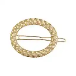 گیره مو طرح بیضی نگینی مدل ZV 134