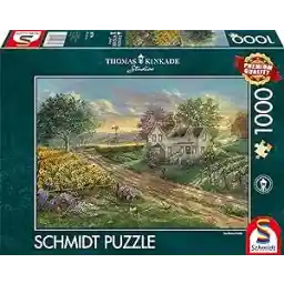 Schmidt Spiele Sunflower fields: Thomas Kinkade puzzel 1000 stukjes
