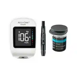 دستگاه تست قند خون اکیو چک مدل اینستنت به همراه نوار تست قند خون بسته 50 عددی