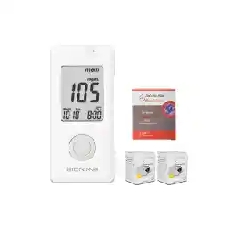 دستگاه تست قند خون بایونیم مدل GM110 به همراه دو بسته نوار تست و یک بسته سوزن