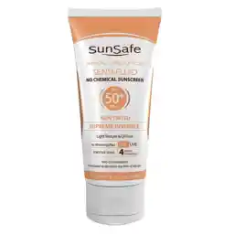 ضد آفتاب فلوئیدی فاقد جاذبهای شیمیایی spf50 مخصوص پوست های حساس 50میل | سان سیف