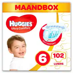 Huggies Ultra Comfort luiers maat 6 (15-30kg) - 102 luiers - optimaal comfort