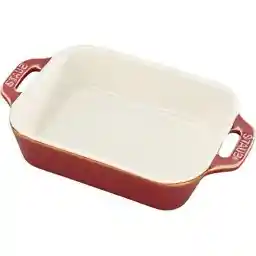 Staub Fırın Kabı, Kırmızı, Seramik, Dikdörtgen 14x11cm