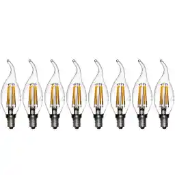 لامپ ال ای دی فیلامنتی 4 وات دیلایت کد 00188x8 پایه E14 بسته 8 عددی