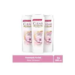 شامپو مغذی ضد شوره سر موثر Clear Effective Soft Shany Blossom Essence 600 ml X3