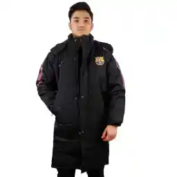 کاپشن مردانه فوتبال بارسلونا نایک بلند 5889 | مشکی