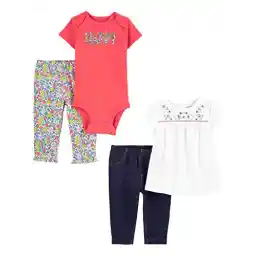 ست لباس بدن و شلوار 4 تکه دخترانه بچه گانه Carter's Simple Joys