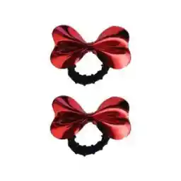 کش مو دخترانه مدل پاپیونی هولوگرام بسته 2 عددی