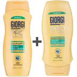 شامپو و نرم کننده جیورجی مدل Max Volume حجم 300 میلی لیتر بسته 2 عددی