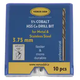 مته فلز ونوس دی اس اچ سایز 3.75 میلی متر بسته 10 عددی
