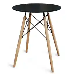 میز انباری گرد 60 سانتی متری Mahmay TJ HYT08 با پایه چهار پایه چوبی - مشکی ویژگی ها و مزایا: 1.