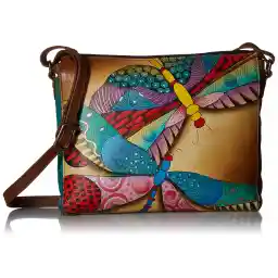 Anna by Anuschka Hand Painted Leather Women's Slim Medium Crossbody