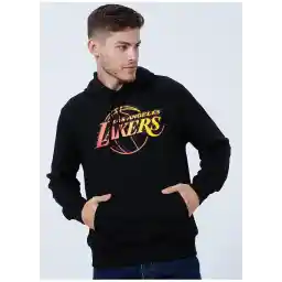 Kapüşon Yaka Siyah Erkek Sweatshırt 60284693-NBA NEON FADE HOODY LOSLAK