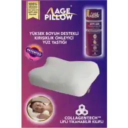 بالش زیبایی ضد چروک AGE PILLOW ضد پیری - پشتیبانی ارتوپدی گردن بالا با ثبت اختراع Collagentech