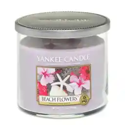 شمع کوچک لیوانی ینکی کندل مدل گل های ساحلی