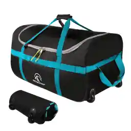 REDCAMP 85L/120L/140L Foldable Duffle Bag with Wheels, Large Travel Duffel Bag