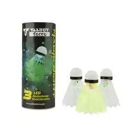 توپ بدمینتون پلاستیکی تالبوت چراغ دار 479123 بسته سه عددی OLK | سبز/سفید