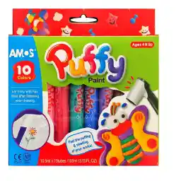 آبرنگ 10 رنگ آموس مدل PUP10P10