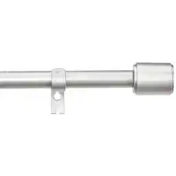 میله پرده تزئین شده با تاج و روکش در دو سر، اندازه 182 تا 365 سانتی متر، نیکل از AmazonBasics