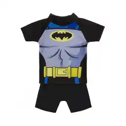 مایو شنا بچه گانه پسرانه دوتکه طرح دار ضد آفتاب AN 312245 HMK | مشکی