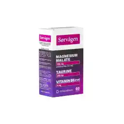 Sorvagen Magnezyum Malat, Taurin ve Vtiamin B6, 60 Tablet