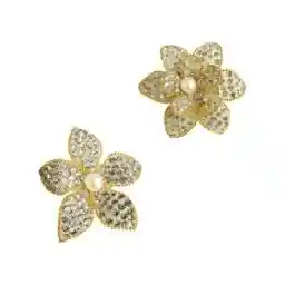 گیره مو زنانه مدل گل نگین مجموعه 2 عددی