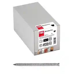 پیچ قاب TOX Window Pro ساخته شده از فولاد سخت شده، نصب از راه دور برای پنجره ها و درها، سرسیلندر با درایو TX25، قطر 7.5/92 میلی متر، 09310146