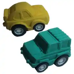 پاک کن کیکرلند سبز و زرد مدل ماشینهای مسابقه بسته 2 تایی